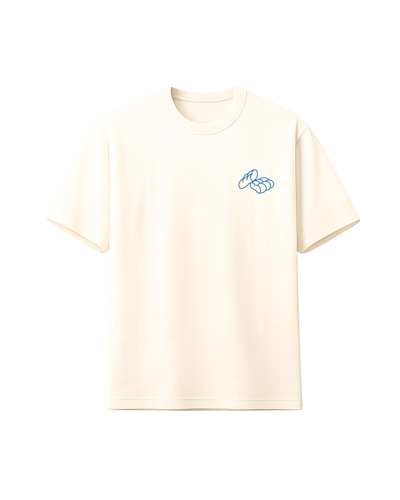 Playera Pan Francés regular color crema - vista frontal